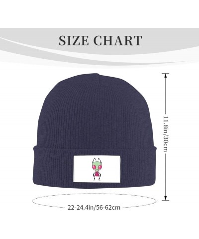 Invader and Zim Warm Knitted Wool Hat Cuffed Thick Warm Fleece Print Stylish Knit Gifts Winter Hats Black Navy Blue $8.63 Sku...