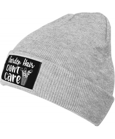 Garden Hair Don't Care Warm Daily Skull Cap,Gift for Men Women Winter Knit Hat Gray $13.30 Skullies & Beanies