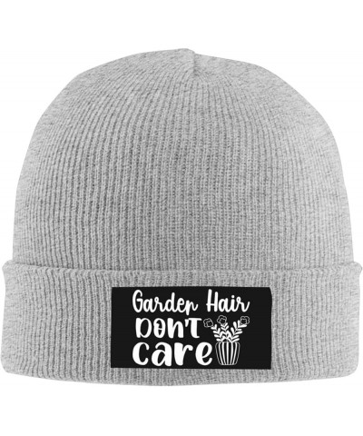 Garden Hair Don't Care Warm Daily Skull Cap,Gift for Men Women Winter Knit Hat Gray $13.30 Skullies & Beanies