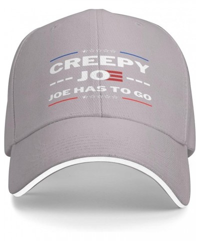 Fuck Anti Joe Biden Creepy Joe Has to Go Hat Black Unisex Trucker Baseball Cap Gray $10.33 Baseball Caps