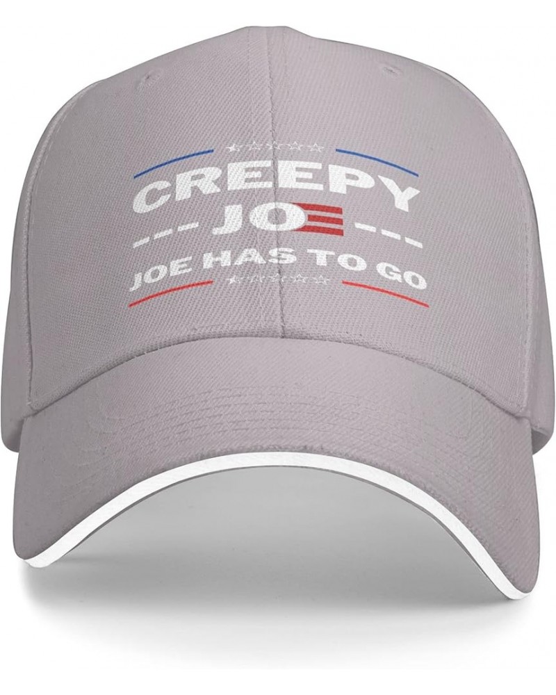 Fuck Anti Joe Biden Creepy Joe Has to Go Hat Black Unisex Trucker Baseball Cap Gray $10.33 Baseball Caps