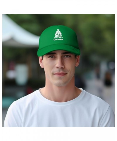 Don't Be A Cuntcake Cute Cupcake Funny Trucker Hat Adjustable Mesh Baseball Cap Adult Men Women Green $10.58 Baseball Caps