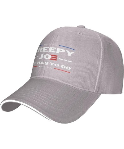 Fuck Anti Joe Biden Creepy Joe Has to Go Hat Black Unisex Trucker Baseball Cap Gray $10.33 Baseball Caps