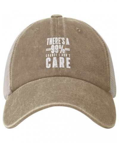 Vintage Mesh Cap There's A 99% Chance I Don't Care Baseball Cap Adjustable Dad Hat Cowboy Trucker Hat,Black Natural $11.38 Ba...