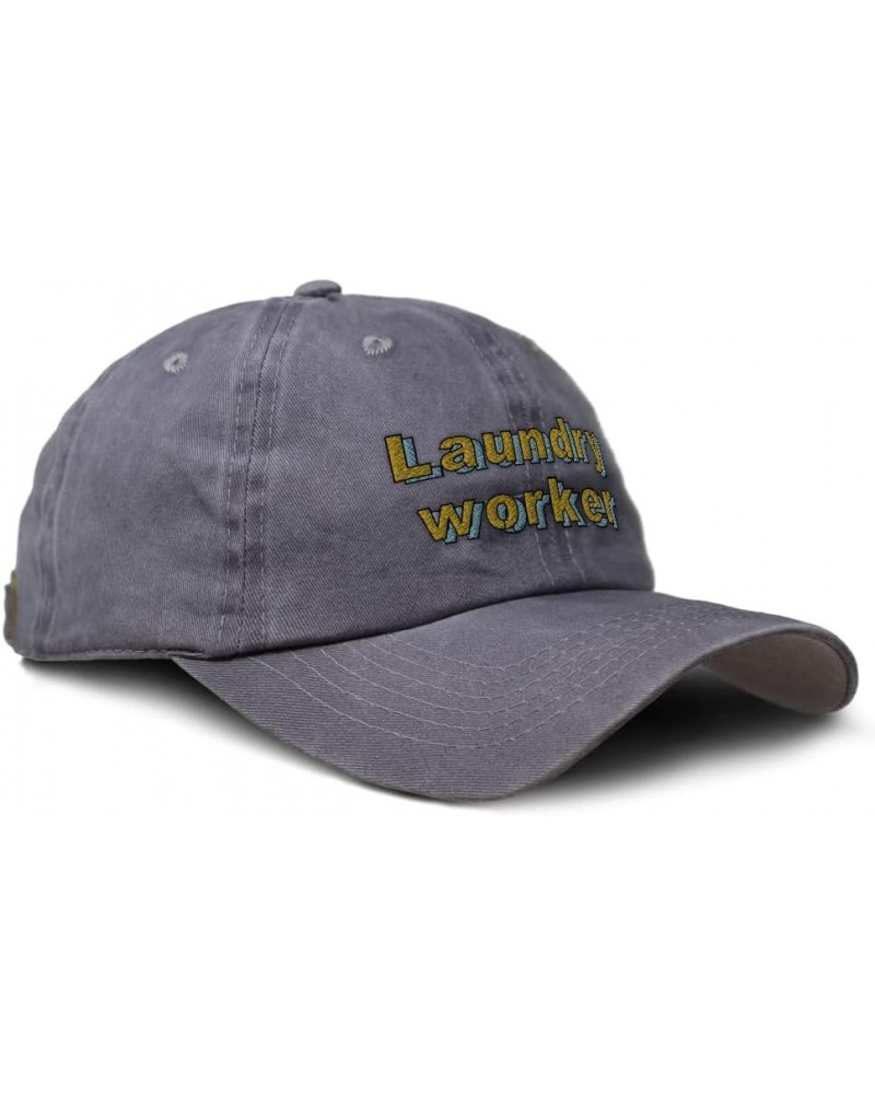 Soft Washed Baseball Cap Laundry Worker Cotton Dad Hats for Men & Women Grey Design Only $15.94 Baseball Caps