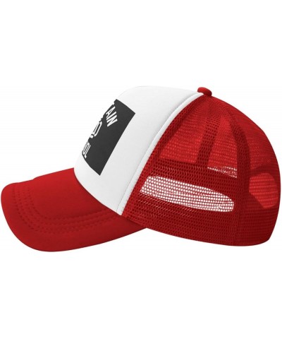 May Contain Alcohol Mesh Hat Women Men Trucker Hat Baseball Cap Dad Hat Black Red $9.23 Baseball Caps