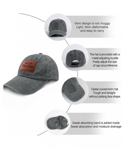 Keep Talking I'm Diagnosing You Cowboy Hat Trendy Hiking Hat Gifts for Dad Who Like Engraved, Baseball Hat Suitable Light Gre...