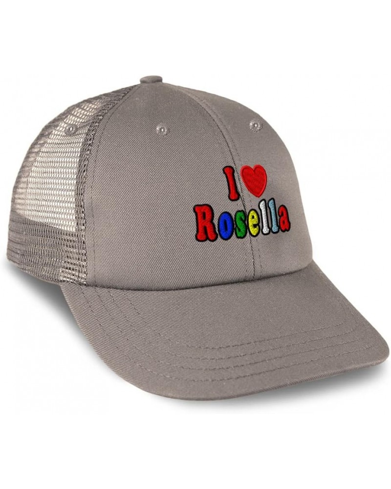 Custom Trucker Hat Baseball Cap I Love Rosella Birds Bird Cotton Nature Dad Hats for Men & Women Grey Design Only $18.59 Base...