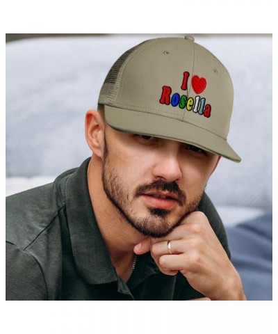 Custom Trucker Hat Baseball Cap I Love Rosella Birds Bird Cotton Nature Dad Hats for Men & Women Grey Design Only $18.59 Base...