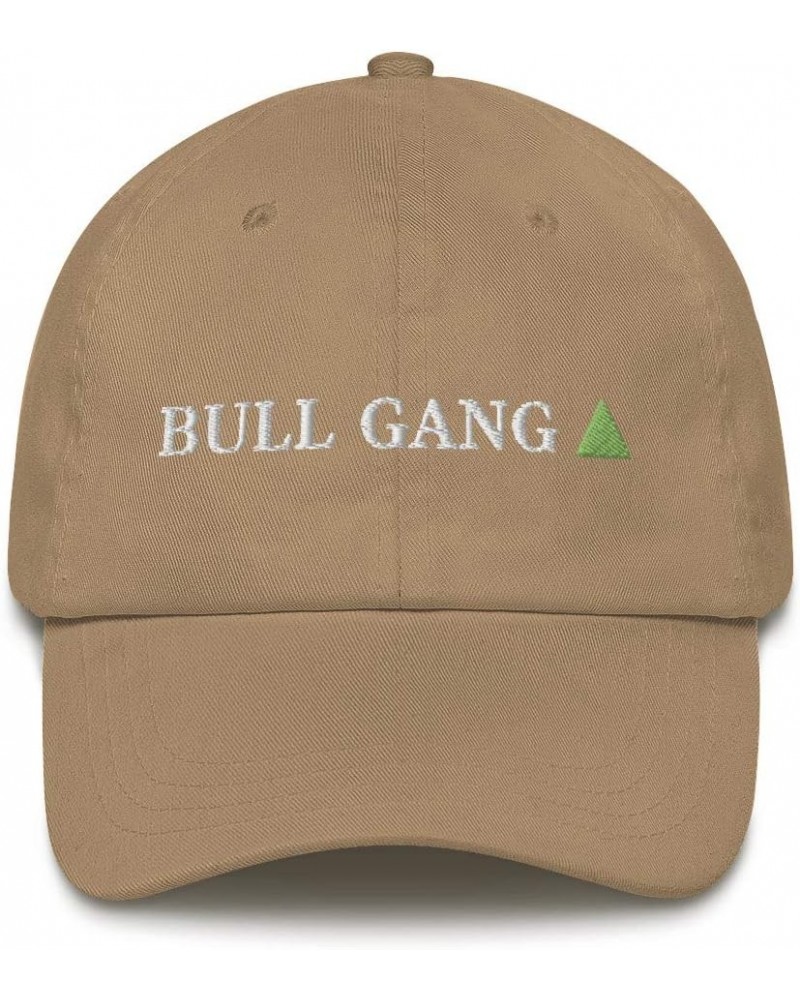 Bull Gang Hat (Embroidered Dad Cap) Khaki $13.04 Visors