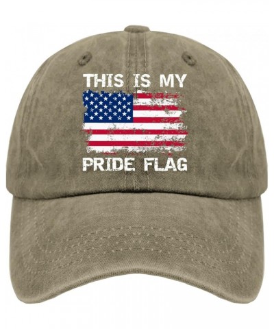 This is My Pride Flag Sun Hat Funny Golf Hat Pigment Black Dad Hat Gifts for Girlfriends Baseball Hats Pigment Khaki $12.87 B...