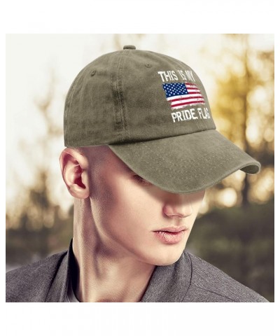 This is My Pride Flag Sun Hat Funny Golf Hat Pigment Black Dad Hat Gifts for Girlfriends Baseball Hats Pigment Khaki $12.87 B...