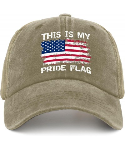 This is My Pride Flag Sun Hat Funny Golf Hat Pigment Black Dad Hat Gifts for Girlfriends Baseball Hats Pigment Khaki $12.87 B...