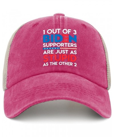 1 Out of 3 Biden Supporters are Just As Stupid As The Other Hats for Men Trucket Vintage Trucker Mens Black Mens Pink $10.31 ...