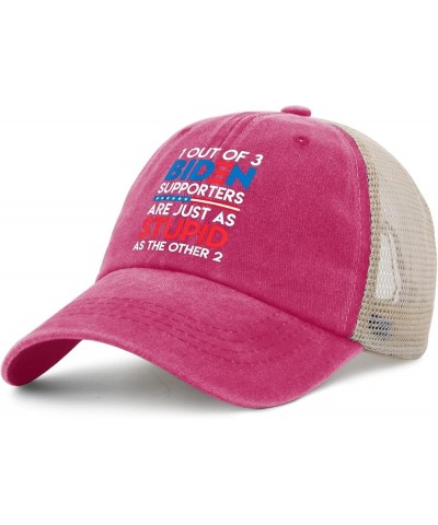 1 Out of 3 Biden Supporters are Just As Stupid As The Other Hats for Men Trucket Vintage Trucker Mens Black Mens Pink $10.31 ...