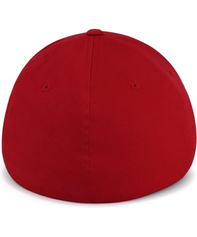 Cake Embroidered Flexfit Cap Birthday Foodie Red $16.79 Baseball Caps