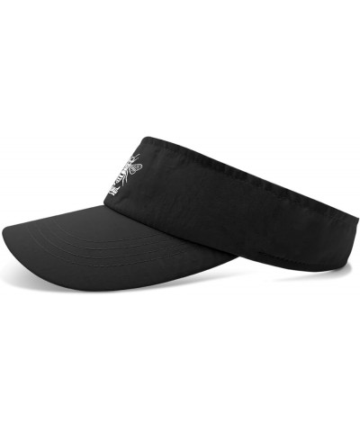 Be Kind with bee Caps Sun Visor for Adult Sun Visor Hat Trendy Beach Cap Allblack $12.09 Visors