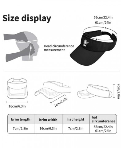 Be Kind with bee Caps Sun Visor for Adult Sun Visor Hat Trendy Beach Cap Allblack $12.09 Visors