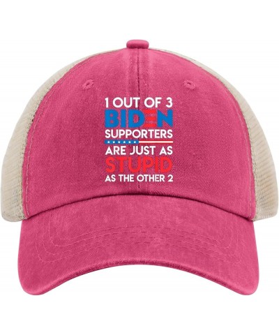 1 Out of 3 Biden Supporters are Just As Stupid As The Other Hats for Men Trucket Vintage Trucker Mens Black Mens Pink $10.31 ...