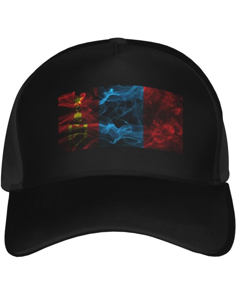 Smoke Style Flag of The Mongolian People's Republic Baseball Cap Men's and Women's Baseball Hat Adjustable Casual Outdoor Bre...