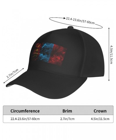 Smoke Style Flag of The Mongolian People's Republic Baseball Cap Men's and Women's Baseball Hat Adjustable Casual Outdoor Bre...