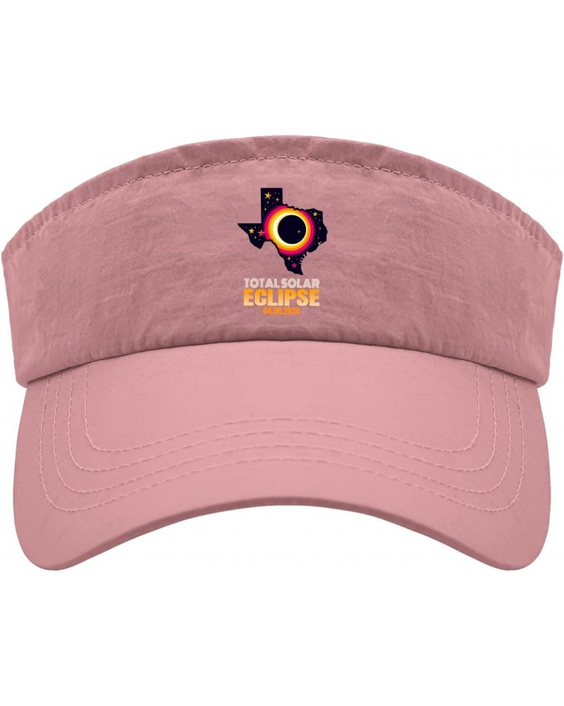 Total Solar Eclipse 04.08.2024 Hats Sun Visor for Women Running Caps Funny Sun Protection Hats Pink $9.15 Sun Hats