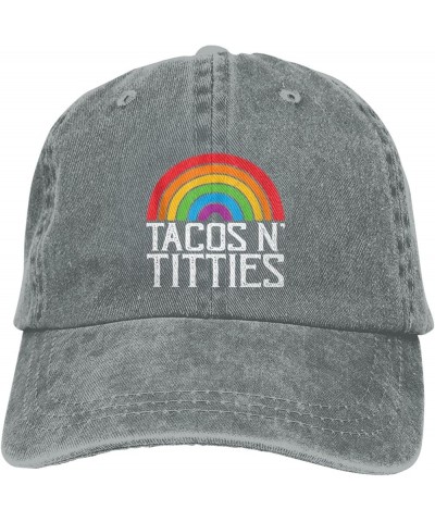 Tacos and Titties Funny LGBT Gay Pride Lesbian LGBTQ Gifts Dad Hats Baseball Cap Trucker Unisex Headwear Adjustable Gray $10....