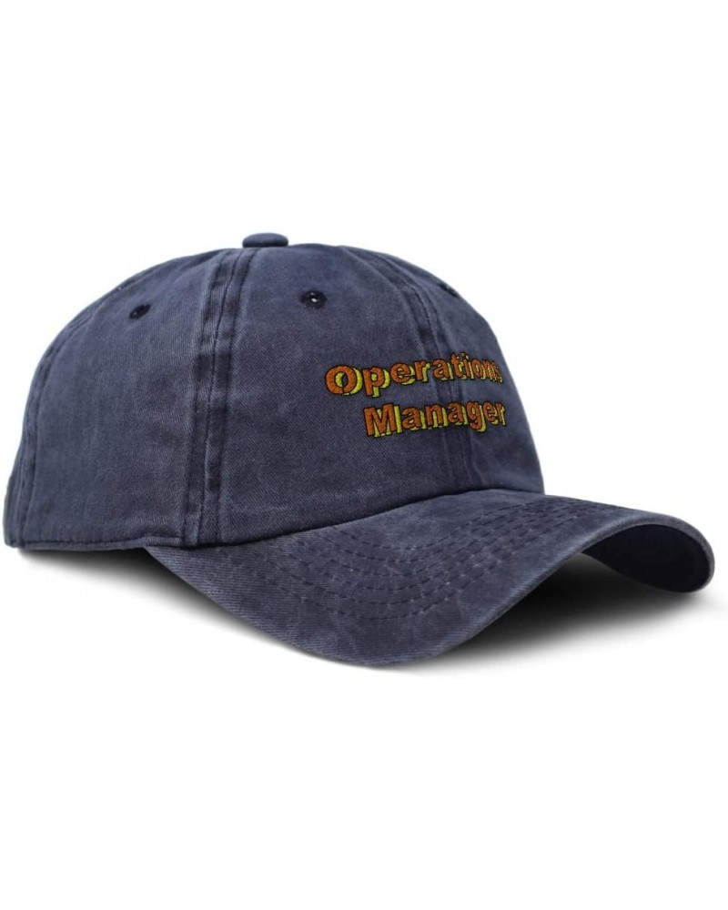 Soft Washed Baseball Cap Operations Manager Cotton Dad Hats for Men & Women Navy Design Only $17.39 Baseball Caps