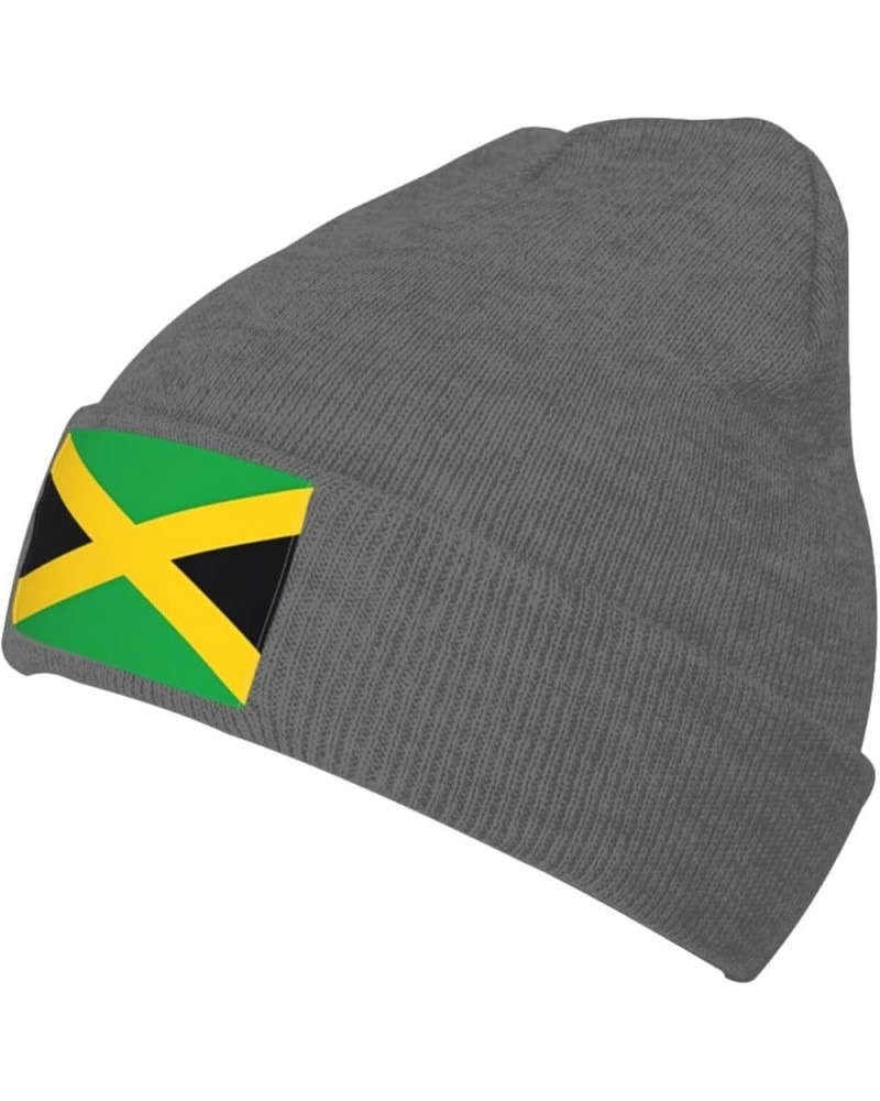 Black Warm Knit Hat Jamaica Flag Pattern Soft Good Elasticity Suitable for Daily and Outdoor Sports Deep Heather $11.62 Skull...