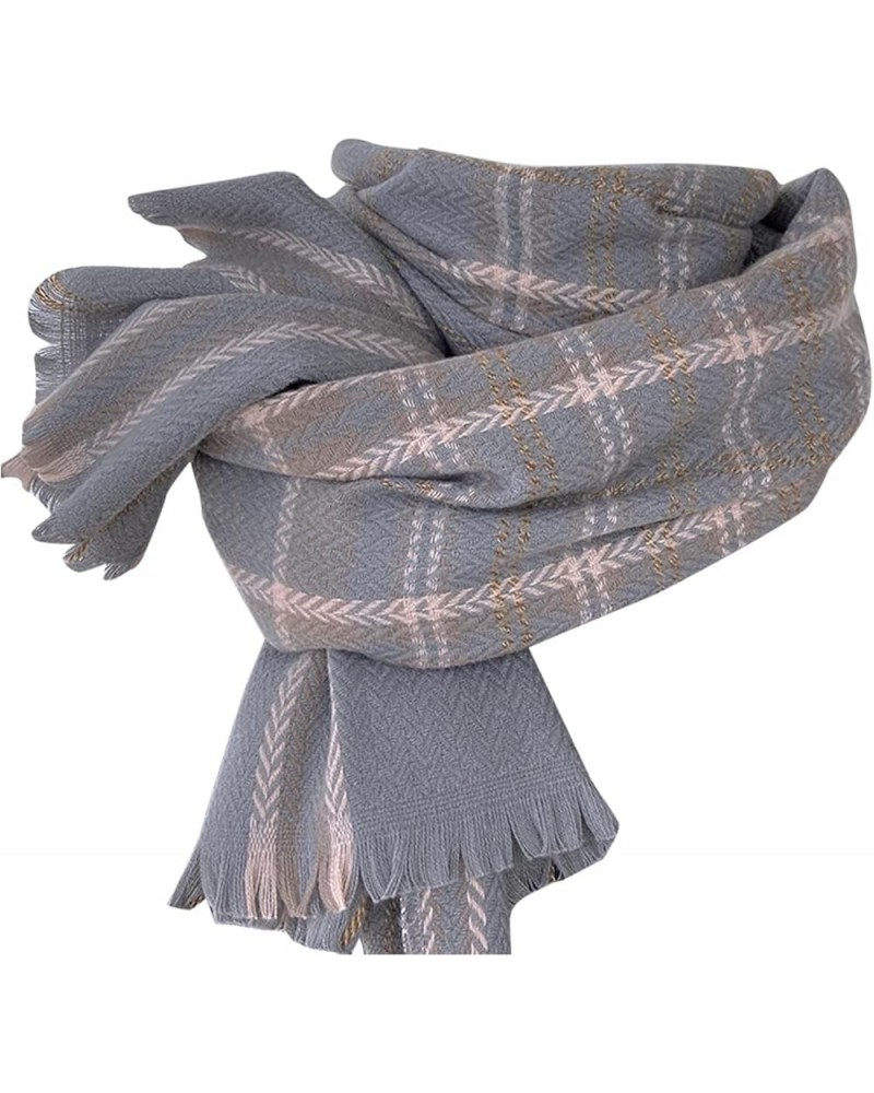 Women Fall Winter Scarf Classic Scarf Warm Soft Large Blanket Wrap Shawl Scarves Olive Scarf Grey $11.99 Scarves