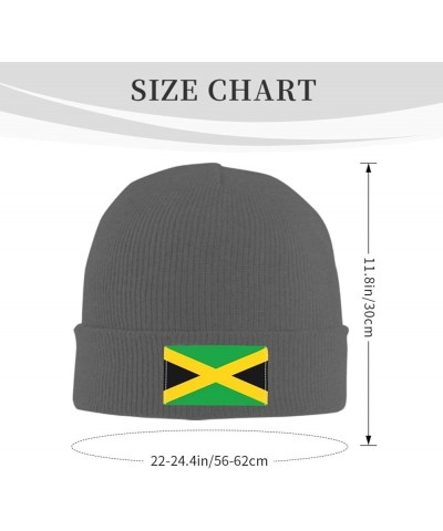 Black Warm Knit Hat Jamaica Flag Pattern Soft Good Elasticity Suitable for Daily and Outdoor Sports Deep Heather $11.62 Skull...