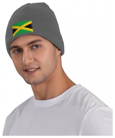 Black Warm Knit Hat Jamaica Flag Pattern Soft Good Elasticity Suitable for Daily and Outdoor Sports Deep Heather $11.62 Skull...