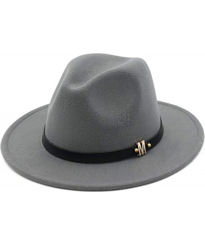 Unisex Felt Jazz Fedora Hat Flat Brimmed Gambler HAT Trilby Attractor Hat Pink 55-58cm $17.69 Fedoras