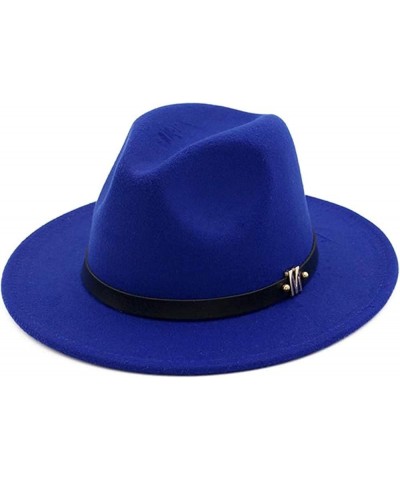 Unisex Felt Jazz Fedora Hat Flat Brimmed Gambler HAT Trilby Attractor Hat Pink 55-58cm $17.69 Fedoras