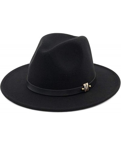 Unisex Felt Jazz Fedora Hat Flat Brimmed Gambler HAT Trilby Attractor Hat Pink 55-58cm $17.69 Fedoras