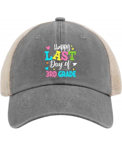 3rd Grade Teacher Graduation Last Day of School Hat for Womens Baseball Cap Stylish Washed Dad Hats Gray02 $9.89 Baseball Caps