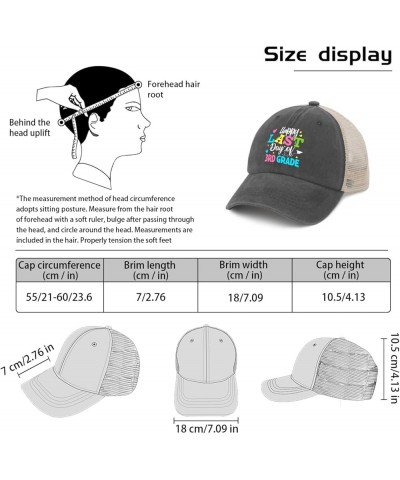 3rd Grade Teacher Graduation Last Day of School Hat for Womens Baseball Cap Stylish Washed Dad Hats Gray02 $9.89 Baseball Caps