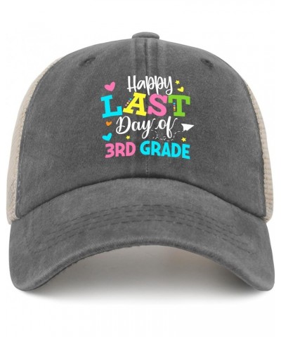 3rd Grade Teacher Graduation Last Day of School Hat for Womens Baseball Cap Stylish Washed Dad Hats Gray02 $9.89 Baseball Caps