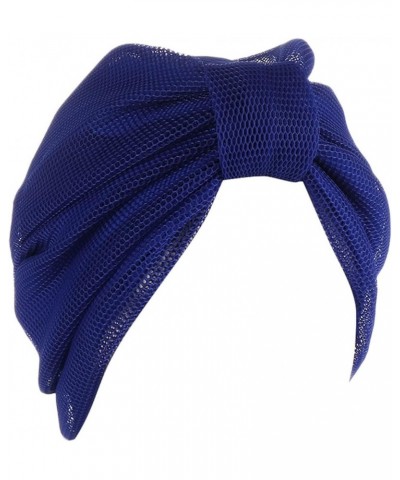 Women Head Scarf Pre-Tied Head Scarves Beanie Covers Cap Stretch Print Sleep Turban Hat Ruffle Beanie Scarf Blue $7.06 Skulli...