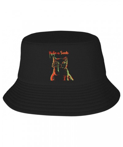 Red and Green Pet Silhouettes Bucket Hat for Men Women Outdoor Summer Beach Travel Fishing Cap $12.60 Bucket Hats