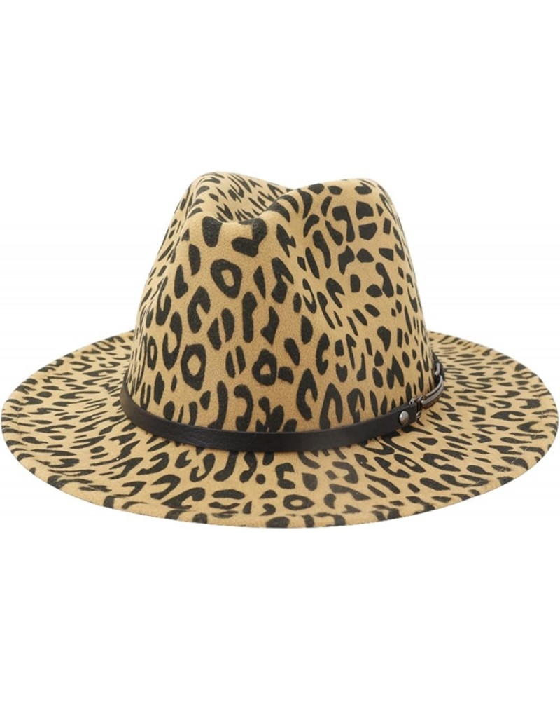 Fashion Wool Fedora Hat Hawkins Felt Cap Wide Brim Ladies Women Men top hat Godfather Sombrero Caps Light Tan $12.99 Fedoras