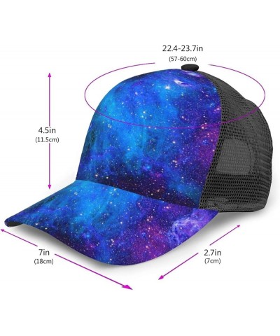 London Print Baseball Cap,Front Mesh Back Adjustable Snapback Closure Hat- for Men and Women Galaxy $16.03 Baseball Caps