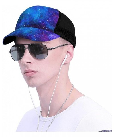 London Print Baseball Cap,Front Mesh Back Adjustable Snapback Closure Hat- for Men and Women Galaxy $16.03 Baseball Caps