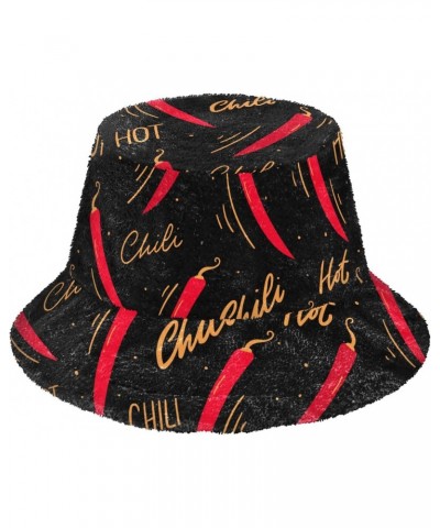 Chili Peppers Unisex Bucket Hat for Women Men Summer Sun Beach Fishing Cap with UV Protection Outdoor Cap for Hunting Camp Be...