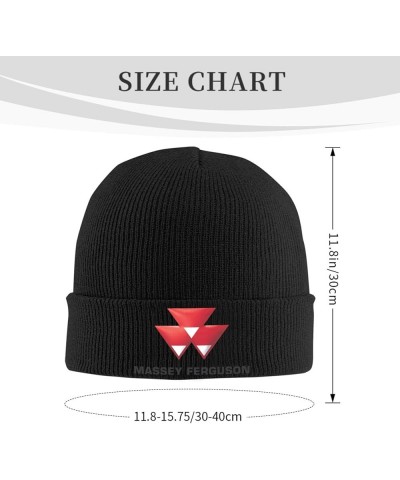 Massey Ferguson Beanie Hat for Men and Women Winter Warm Hats Knit Slouchy Thick Skull Cap Black $10.34 Skullies & Beanies