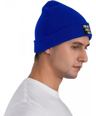 I'm Not Racist I Have White Friends Beanie for Men Women Warm Winter Knit Hat Funny Fashion Cap Blue $10.77 Skullies & Beanies