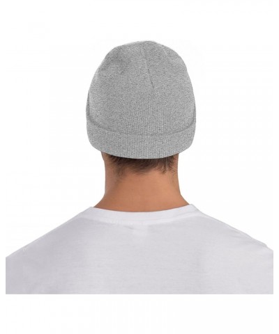 Slouchy Beanie Hats for Women Men Knit Beanies Cuffed Skull Cap Hedgehog and Mushroom Winter Ski Hat Gray $9.25 Skullies & Be...