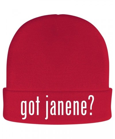 got Janene? - Soft Adult Beanie Cap Red $13.61 Skullies & Beanies