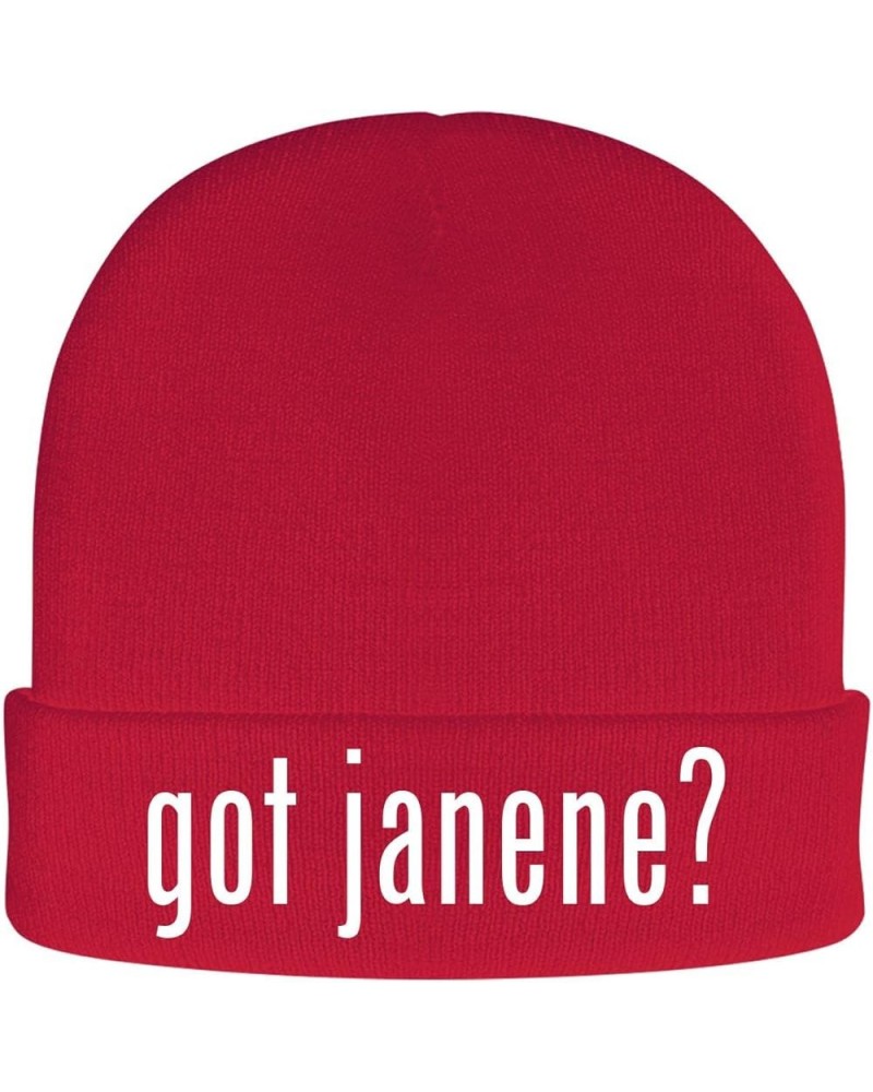 got Janene? - Soft Adult Beanie Cap Red $13.61 Skullies & Beanies