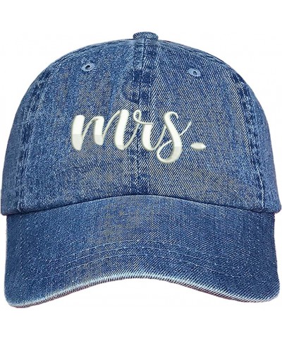 Mrs. Baseball Hat - Bachelorette Hats - Honeymoon Caps Lt Denim $13.49 Baseball Caps